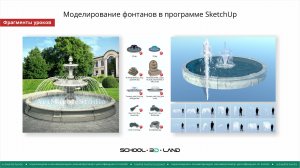 SU65-66. Моделирование фонтанов и воды в SketchUp (фрагменты)
