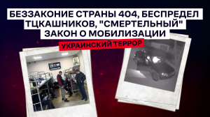 Украинский террор: беззаконие страны 404, беспредел ТЦКашников, "смертельный" закон о мобилизации