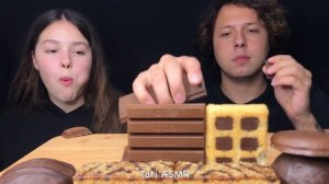 ASMR Chocolate Party! Cake, Choclate Candy Bars Eating Sounds Mukbang 먹방 Tati ASMR