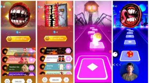 The Extra Slide vs Smile Room vs House Head vs Siren Head I Tiles Hop EDM Rush Games