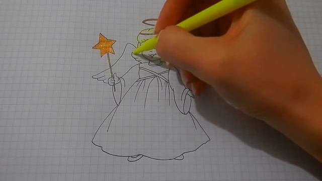 Как нарисовать РОЖДЕСТВЕНСКОГО АНГЕЛА/ РОЖДЕСТВО #91 /How to draw a CHRISTMAS ANGEL смотреть онлайн