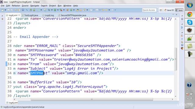 54 Apache Log4J API SMTPAppender смотреть онлайн