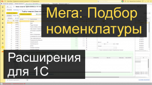 Мега: Подбор номенклатуры в 1С 8.3 УТ11 / УНФ / Розница