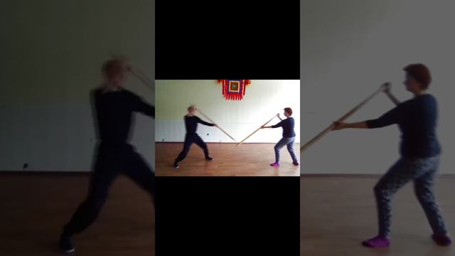 НятНам. Элемент из Куена(Тао) в паре и парное упражнение с шестом. смотреть онлайн