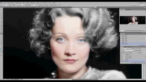 Раскрашивание чёрно-белой портретной фотографии