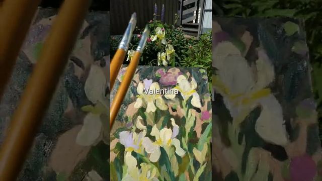 Масляная живопись.Пленер 2020."Светлые ирисы" смотреть онлайн