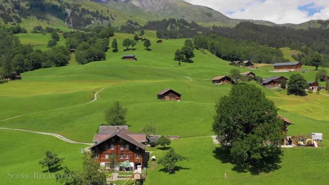 Альпы 4К Красивые виды Фоновая музыка Видео картина Медитативная музыка смотреть онлайн