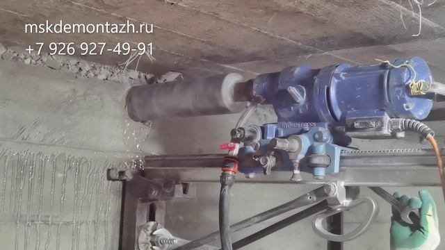 Алмазное бурение бетонных стен