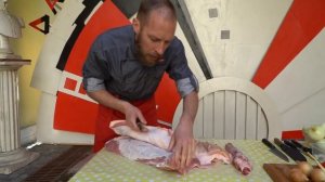 Разделка большого отруба свинины