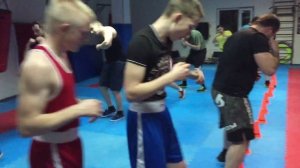 Boxing In Ostrovtsy ropes and cones Бокс в Островцах Веревка и конусы