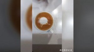 рисуем кошечку на капучино