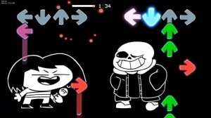 Фриск против андерпентс санса фнф мод, VS UnderPants Sans Frisk VS Sans FNF MOD