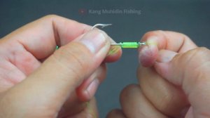 Wajib Coba! Rangkaian pancing ikan nila umpan udang cacing 2 mata kail #fishing #fishingknot