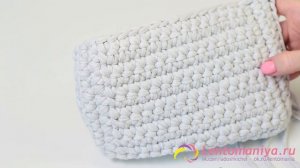 Сумка с накладным карманом из трикотажной пряжи