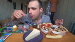 МУКБАНГ АСМР ПИЦЦА / РОЛЛЫ ЗАПЕЧЕННЫЕ - ТОРТИЛЬЯ / PIZZA / ROLLS / СОУС / EATING ASMR Mukbang #529