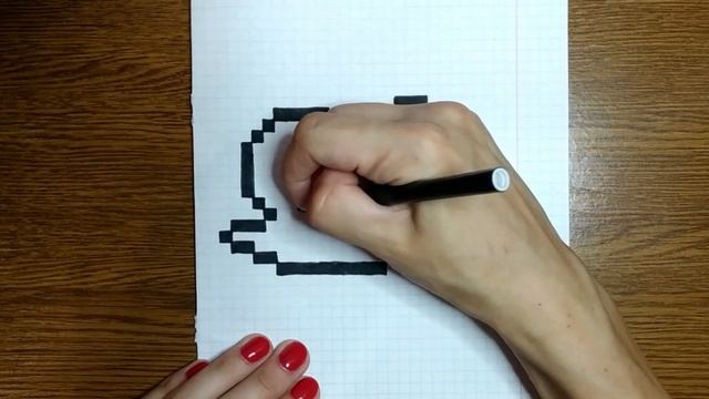 Как нарисовать улитку по клеточкам? Сможет каждый!