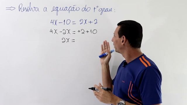 Equação do 1º grau: Resolva a equação 4x - 10 = 2x + 2. Matemática básica #basic_mathematics #maths смотреть онлайн