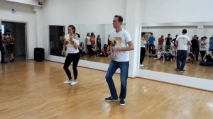 Доминиканская бачата. Александр Юмашев и Мария Козловская. Basic step