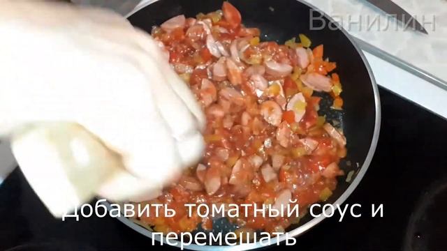 Тортилья/Лаваш с начинкой - вкусный рецепт завтрака на сковороде