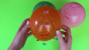 Свинка Пеппа Шарики с Конфетками | Песенка Пальчиков | Учим Цвета и Лопаем Шарики!