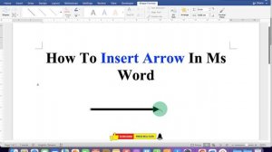 How To Insert Arrow In Ms Word