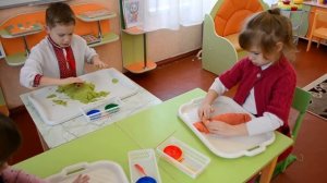 Игры с кинетическим песком в детском саду