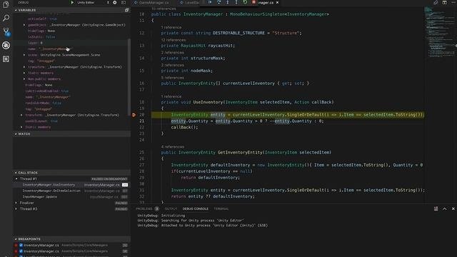 VSCode Unity Debugger - How To Set Breakpoints, Watch Expressions, And Use The Debug Console?