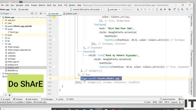 How to implement Image Widget using image.asset |Image Widget |Flutter Tutorial 2021