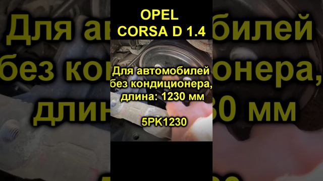 Какой размер ремня генератора в OPEL CORSA D