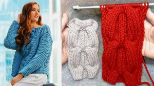 Узор спицами:"Коса из 24 петель".