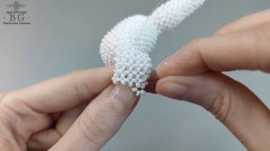 Мастер-класс Синнаморолл из Бисера/ Часть 4. Левое Ухо