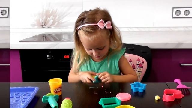 Видео для детей. Веселая школа с Play-Doh Touch
