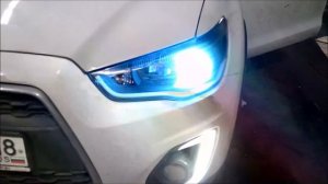 Светодиодные ангельские глазки в фары Mitsubishi ASX RGB Angel Eyes