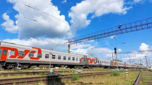 "Первые километры" Электровоз ЭП1М-816 со скорым фирменным поездом №015И Челябинск — Москва