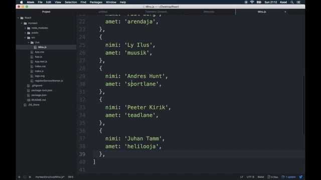 09 React js - const ja objektid смотреть онлайн