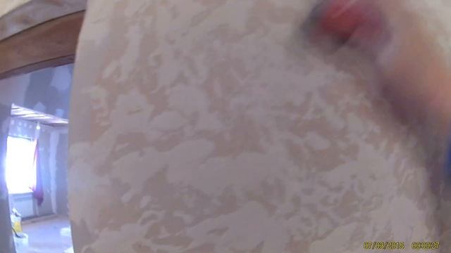 Отделка прихожей декоративной штукатуркой "Карта Мира" своими руками из простой гипсовой штукатурки