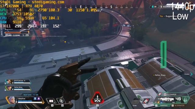 Apex Legends i7-14700K & RTX 4070 1440p Low Settings смотреть онлайн