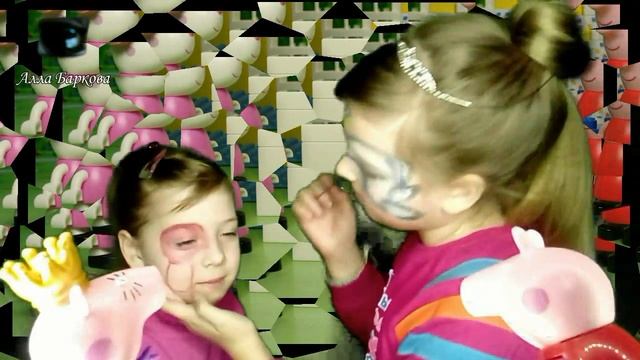 Детский Макияж СВИНКА Аквагрим Руками ребенка смотреть онлайн