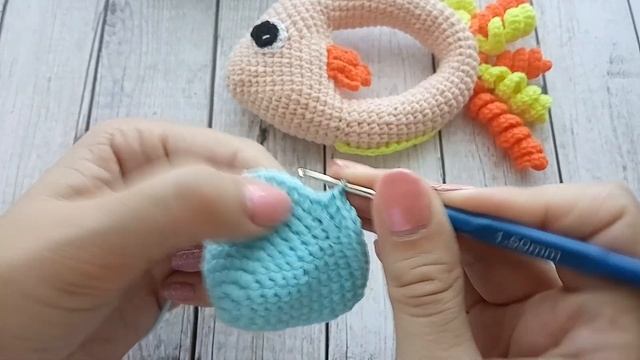 ЧАСТЬ 1.Погремушка рыбка вязаная крючком./Fish rattle