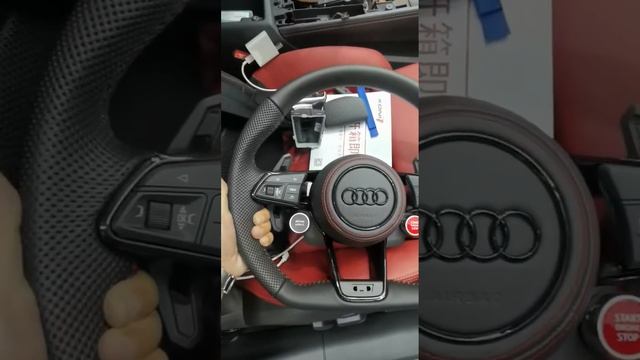 Audi A4 2019 modified S4 flat steering wheel + R8 2 Button Start button