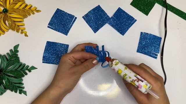 СНЕЖИНКА из фоамирана /Новогодние поделки/ DIY