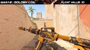 CS2 M4A1-S | Golden Coil - Skin showcase all floats [4K60FPS]