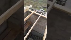 Монтаж односкатной кровли. Начало.