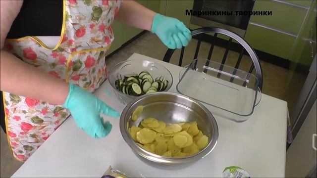 Запеканка из кабачков и картошки