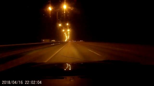 Ночью по трассе на Соната V6 / Night Driving On Higway In Sonata V6
