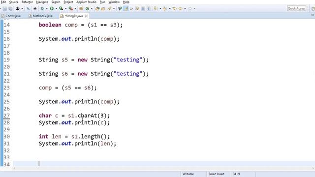 String class in Java смотреть онлайн