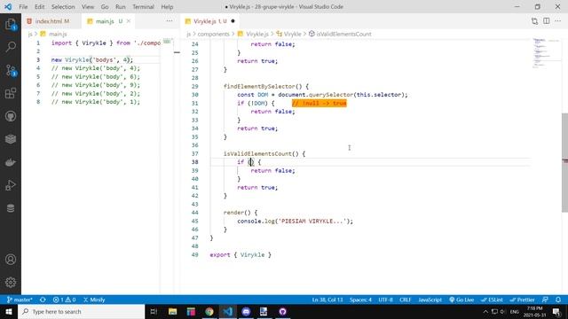 Viryklė: git fork, projekto pasileidimas, Viryklė class, insertAdjacentHTML - 28 grupė (61) смотреть онлайн