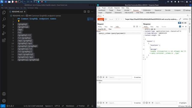 Portswigger - GraphQL API Vulnerabilities - Lab #3 Finding a hidden GraphQL endpoint смотреть онлайн