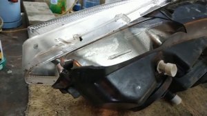 Ремонт лопнувшей фары Опель Вектра