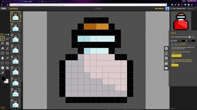 How to Create Pixel Art and Animations with Piskel Tutorial 6 - Saving and Exporting смотреть онлайн